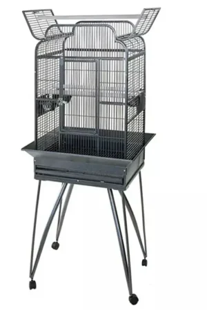Veilige Betaling Strong Papegaaienkooi Villa Andrea 68x55x160 cm zilvergrijs