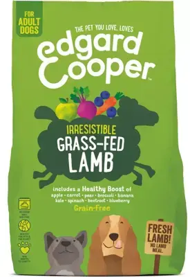 Dagaanbieding Edgard & Cooper hondenbrokken grasgevoerde lam graanvrij2,5kg