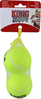 Kong hond Squeakair met piep large, net à 2 tennisballen (Ø 7,5 cm) Favoriet