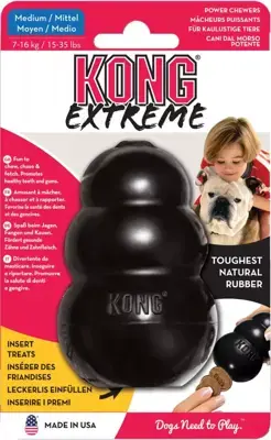 Kong hond Extreme rubber “M”, zwart Bestseller