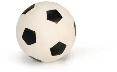 Beeztees hondenspeelgoed voetbal latex d10.5cm zwart/wit Bestel Nu
