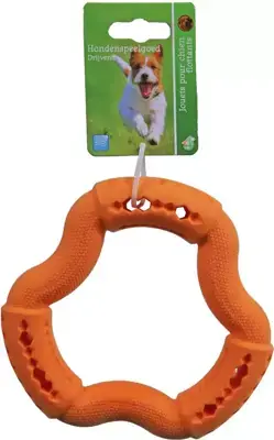 Lage Kosten Boon hondenspeelgoed ring TPR drijvend oranje 15 cm