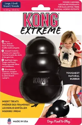 Kong hond Extreme rubber “L”, zwart Flitsaanbieding
