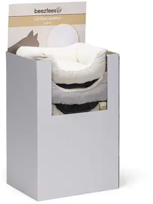 Beeztees kattenmand Mogina pluche 45x37x18cm - 2 kleuren Koopje