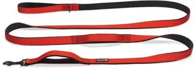 Beeztees hondenriem Parinca premium nylon 300x2.5cm rood Hete Deal