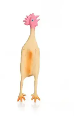 Shop Nu Beeztees hondenspeelgoed kip groot latex 49x10.5x6.5cm geel