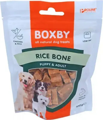 Boxby Rice Bone kip & rijst 100 gram Actieprijs