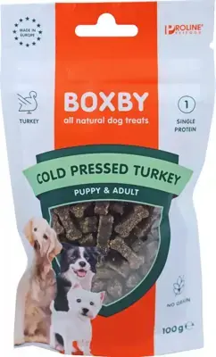 Boxby Cold Pressed kalkoen graanvrij 100 gram Koop Online