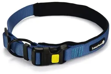 Snelle Levering Beeztees hondenhalsband Parinca premium nylon 60-65x3cm blauw