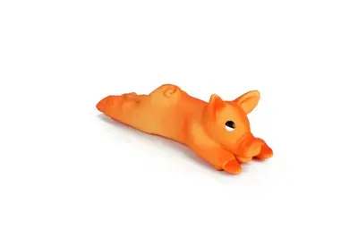 Beeztees Biggetje Hondenspeelgoed Oranje Mini 12,5x4,5x4,5 cm Aanbieding