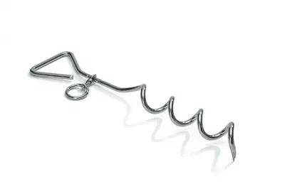 Beeztees vastlegspiraal metaal 41x8cm zilver Hoge Kwaliteit