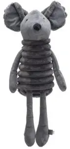 Designed by Lotte hondenspeelgoed Reza muis XL pluche 67x17x17cm anthracite Laatste Versie