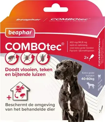 Beaphar COMBOtec® Spot-On Hond 40–60 kg – 2 pipetten Voordeelprijs