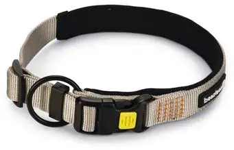Beeztees hondenhalsband Parinca premium nylon 50-55x2.5cm licht grijs Goedkoop