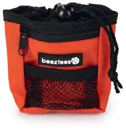 Beeztees poepzakhouder met beloningstasje Ordena nylon incl. 15 zakjes 8x4x10cm rood Speciale Aanbieding