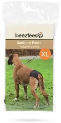 Beeztees periodiek broekje hond zwart xl 60-70 cm Snelle Levering