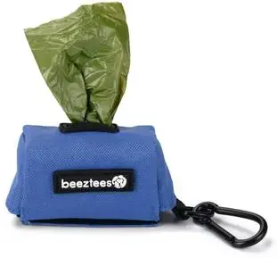 Beeztees poepzakhouder Limpa nylon incl. 15 zakjes 7.5x3.5x4cm blauw Merkproduct