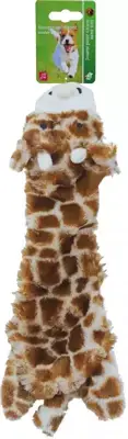 Boon hondenspeelgoed giraffe plat pluche bruin/geel, 35 cm. Direct Beschikbaar