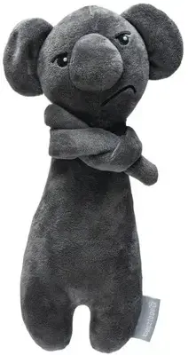 Beeztees hondenspeelgoed Grumpy koala pluche 30.5x11.5x8.5cm grijs Favoriet