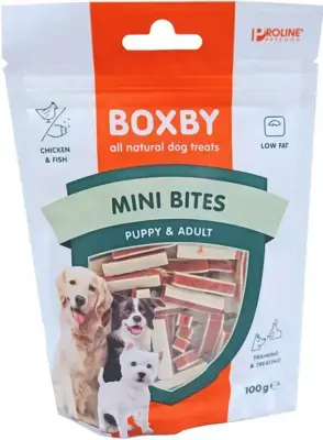 Boxby Mini Bites kip & vis 100 gram Betrouwbaar