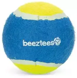Gecertificeerd Beeztees hondenspeelgoed Fetch tennisbal plastic d10cm blauw/geel