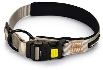 Beeztees hondenhalsband Parinca premium nylon 55-60x3cm licht grijs Beste Prijs