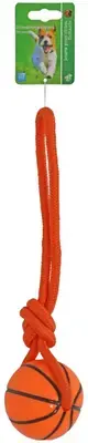 Boon touwlus basketbal hondenspeeltje oranje 8cm Veilige Betaling