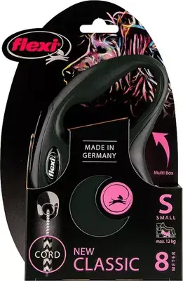 Actieprijs Flexi rollijn CLASSIC cord S zwart 8 meter