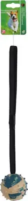 Betaalbaar Boon hondenspeelgoed spikebal rubber+touwlus 6cm