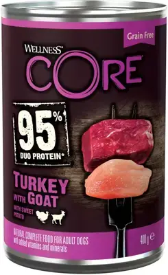 Dagaanbieding Wellness CORE hond 95% Duo Protein kalkoen & geit 400g