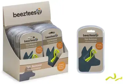 Beeztees tekentang plastic 2 stuks 4.5x0.6x0.4cm en 6x1x0.4cm groen Flitsaanbieding