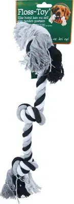 Boon Floss-toy zwart/wit 3-knoop Hoge Kwaliteit