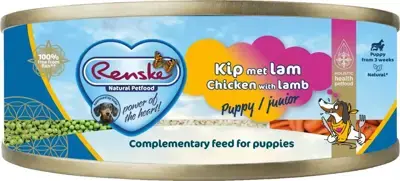 Koop Online Renske puppyvoer vers kip & lam 95g