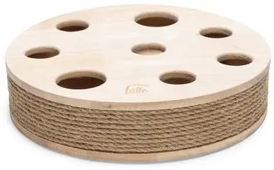 Superprijs Designed by Lotte kattenspeelgoed Raya hout 31x31x7cm bruin
