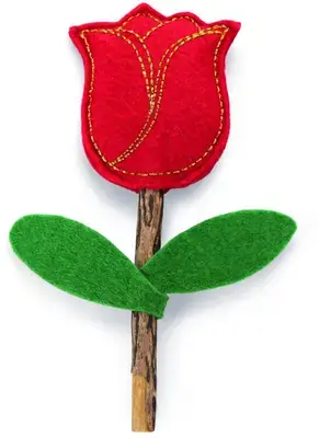 Gecertificeerd Beeztees kattenspeelgoed catnip en matatabi roos 12x4x2cm bruin/rood
