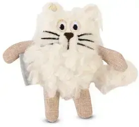Express Levering Beeztees kattenspeelgoed kat Feline polyester/catnip 15x10x3cm wit