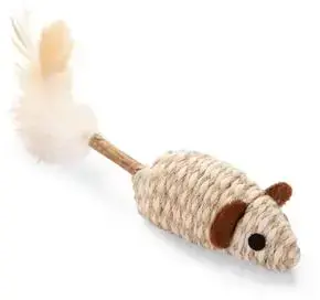 Beeztees kattenspeelgoed catnip matatabi muis 3x4x12cm beige/bruin Koop Vandaag