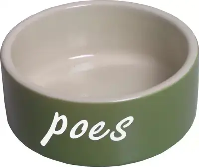Uitverkoop Katteneetbak steen Ø 12 cm, groen