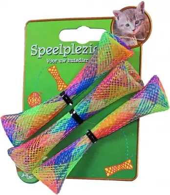 Express Levering Kattenspeelgoed op kaart a 3 fun tubes.