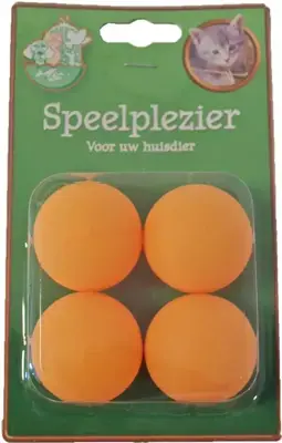 Snelle Levering Kattenspeelgoed blister à 4 stuks ping pong bal