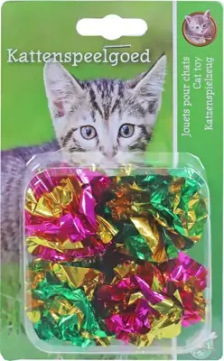Goedkoop Boon kattenspeelgoed blister à 4 crinkel bal
