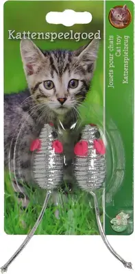 Boon kattenspeelgoed muis glimmend 4 centimeters kaart a 2 stuks Direct Beschikbaar