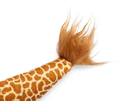 Direct Verzonden Beeztees kattenspeelgoed Jungle giraffe staart pluche 30x8x3cm bruin
