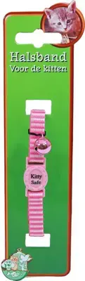 Shop Nu Kittenhalsband polyester gestreept, roze
