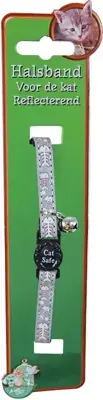Speciale Aanbieding Kattenhalsband PVC visgraat, grijs reflecterend