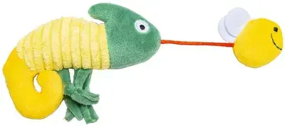 Beeztees kattenspeelgoed Jungle kameleon Noeki pluche 19x8x2cm geel/groen Lage Prijs