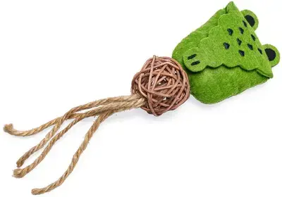 Rechtstreeks Van De Fabrikant Beeztees kattenspeelgoed Jungle krokodil Raddi vilt 18x6x4cm groen