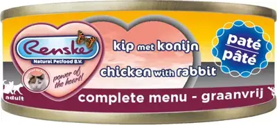 Bestel Nu Renske graanvrije kattenpaté kip & konijn 70g