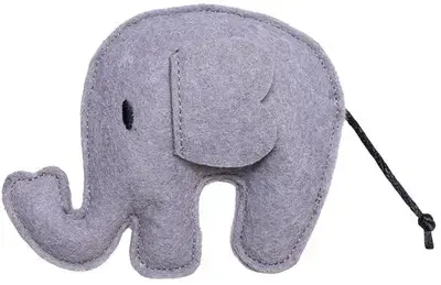 Beeztees kattenspeelgoed Jungle olifant Noddi vilt 15x8x2.5cm grijs Uitverkoop