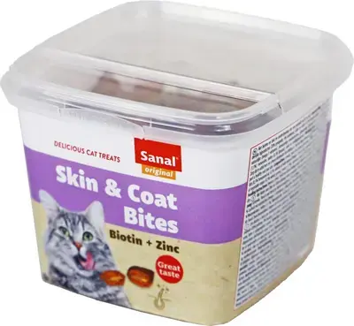 Betaalbaar Sanal bites Skin & Coat kattensnack, 75g
